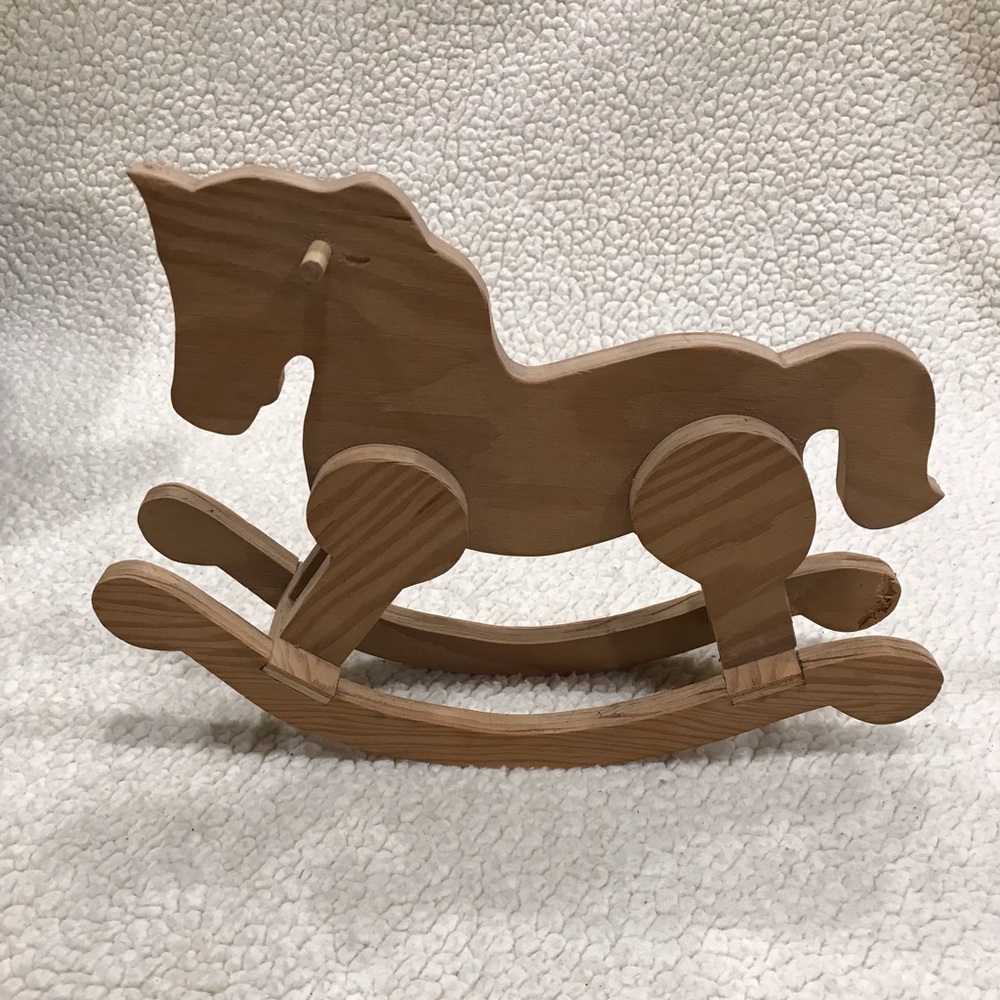Handmade Wooden Rocking Horse
Not Stained - can be stained painted or decorated - Picture 2 of 11